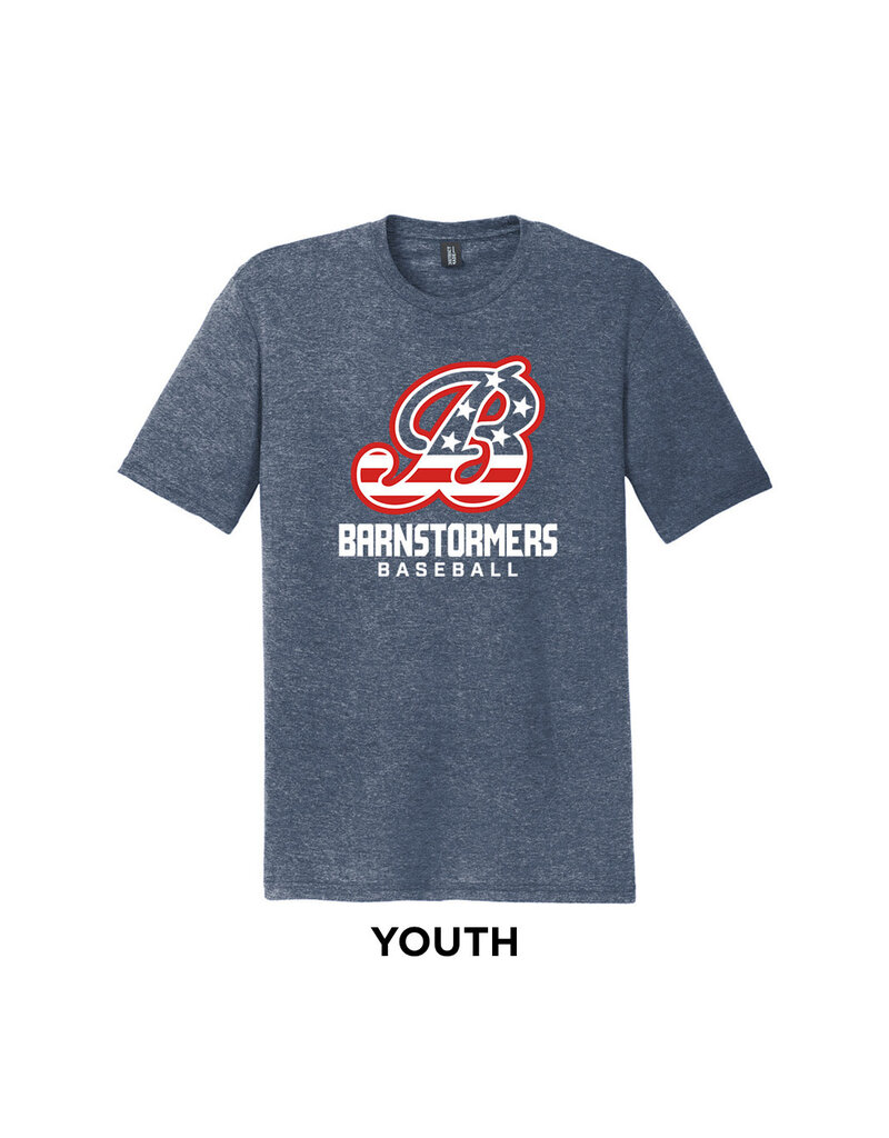 Barnstormer BB Youth Premium Short Sleeve Tee-Navy Frost
