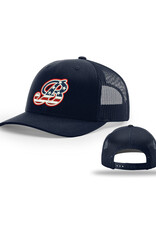 Barnstormer BB Richardson Pro Crown Mesh Back solid color Adjustable back cap Solid-navy