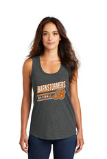 Barnstormer BB District Made Ladies Perfect Tri Racerback Tank-Black Frost