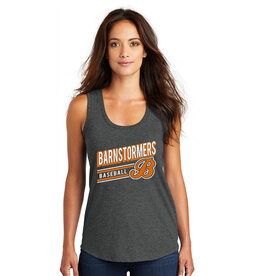 Barnstormer BB District Made Ladies Perfect Tri Racerback Tank-Black Frost