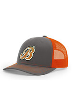 Barnstormer BB Richardson Pro Crown Mesh Back Adjustable back cap Split-Charcoal/Orange