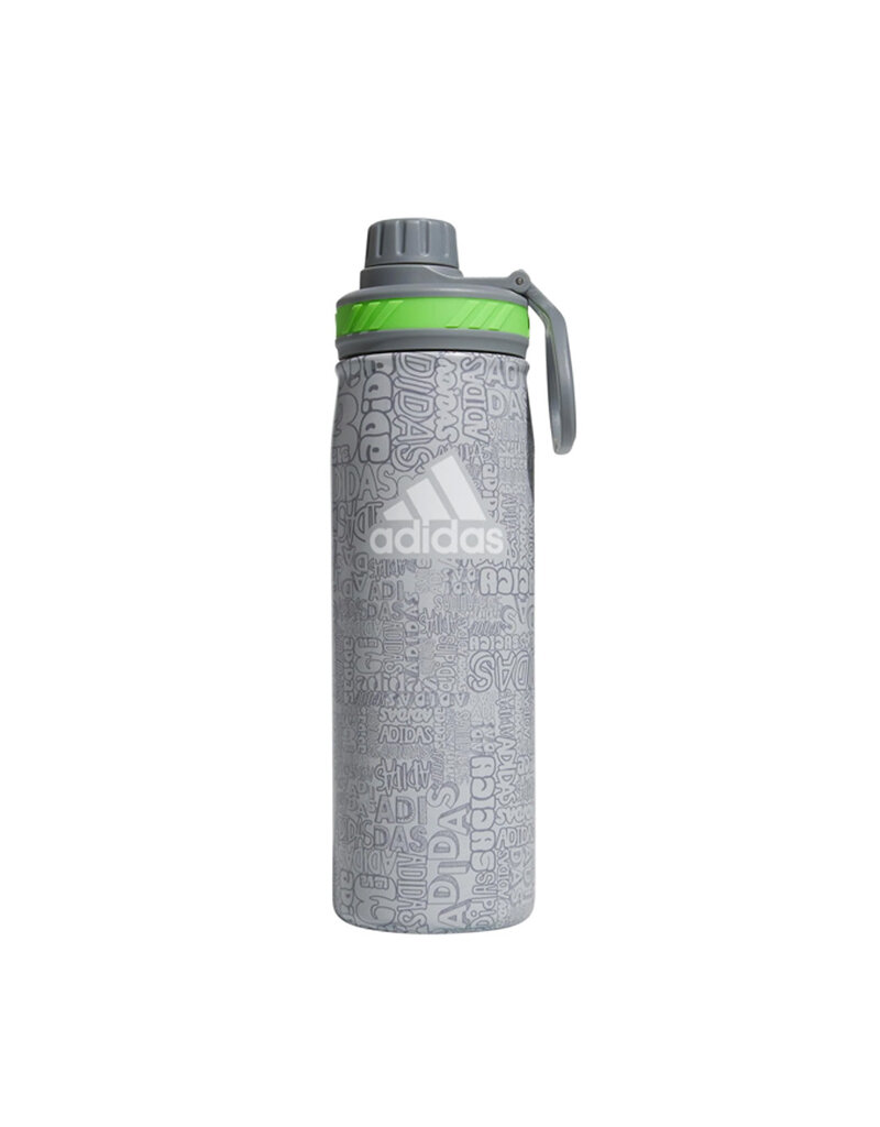 Adidas Adidas Steel 600 Metal Bottle - Adi Font Madness Stone Grey/Grey/Lucid Lime Green
