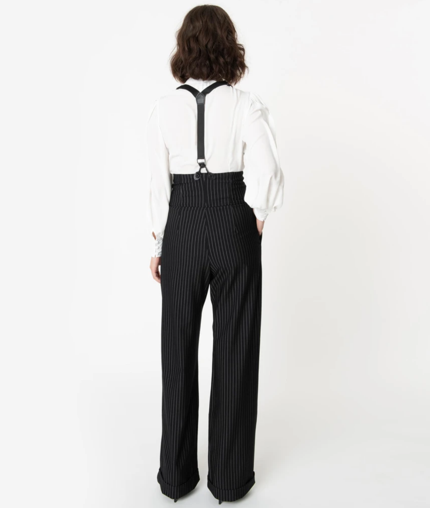 1930s Pin Stripe Suspender Pants | No 