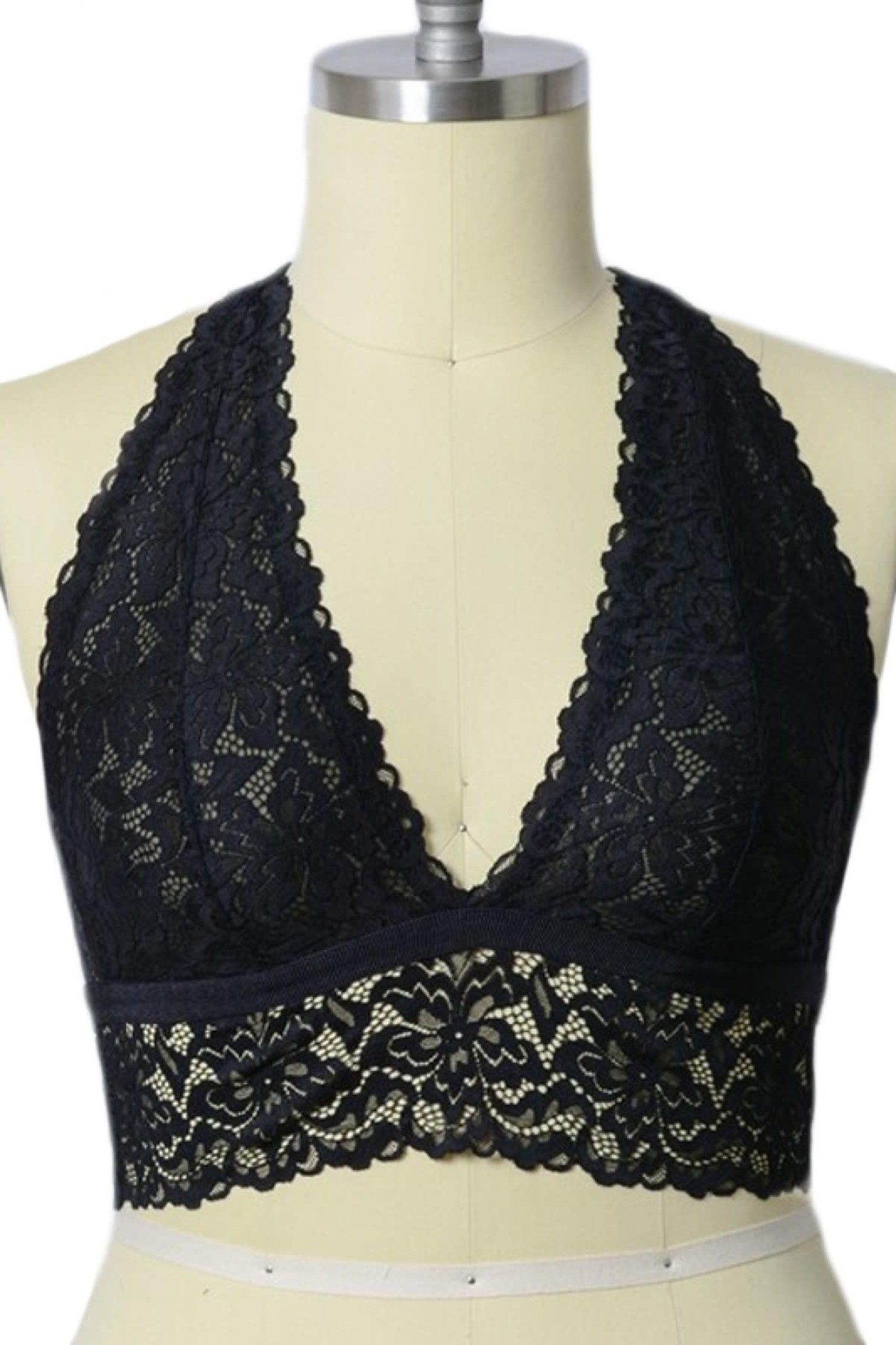 black lace racerback bralette