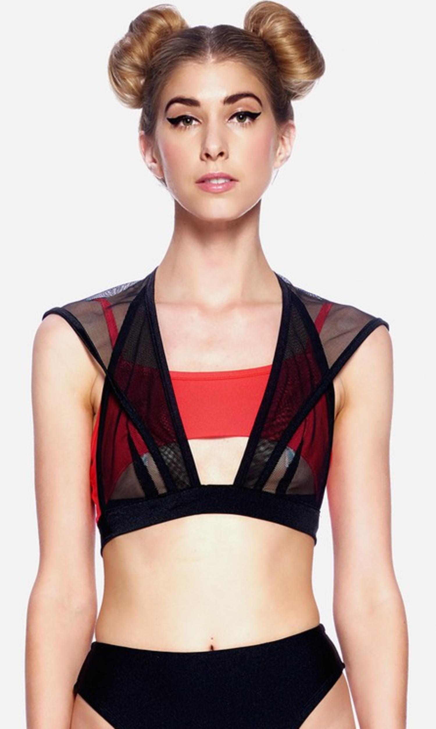 mesh hoodie crop top