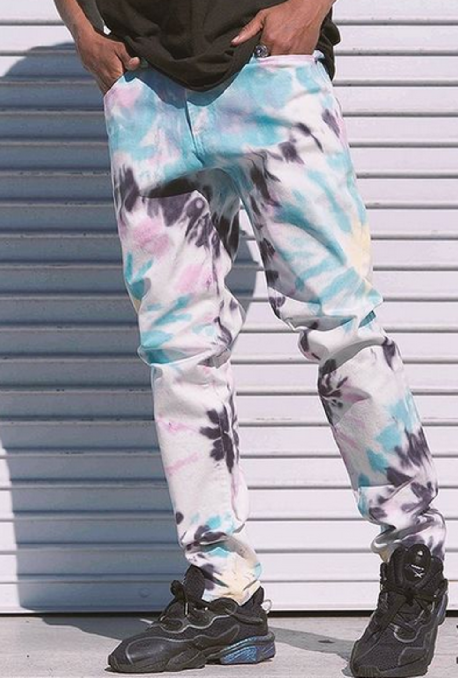 Pastel tie dye jeans Clearance
