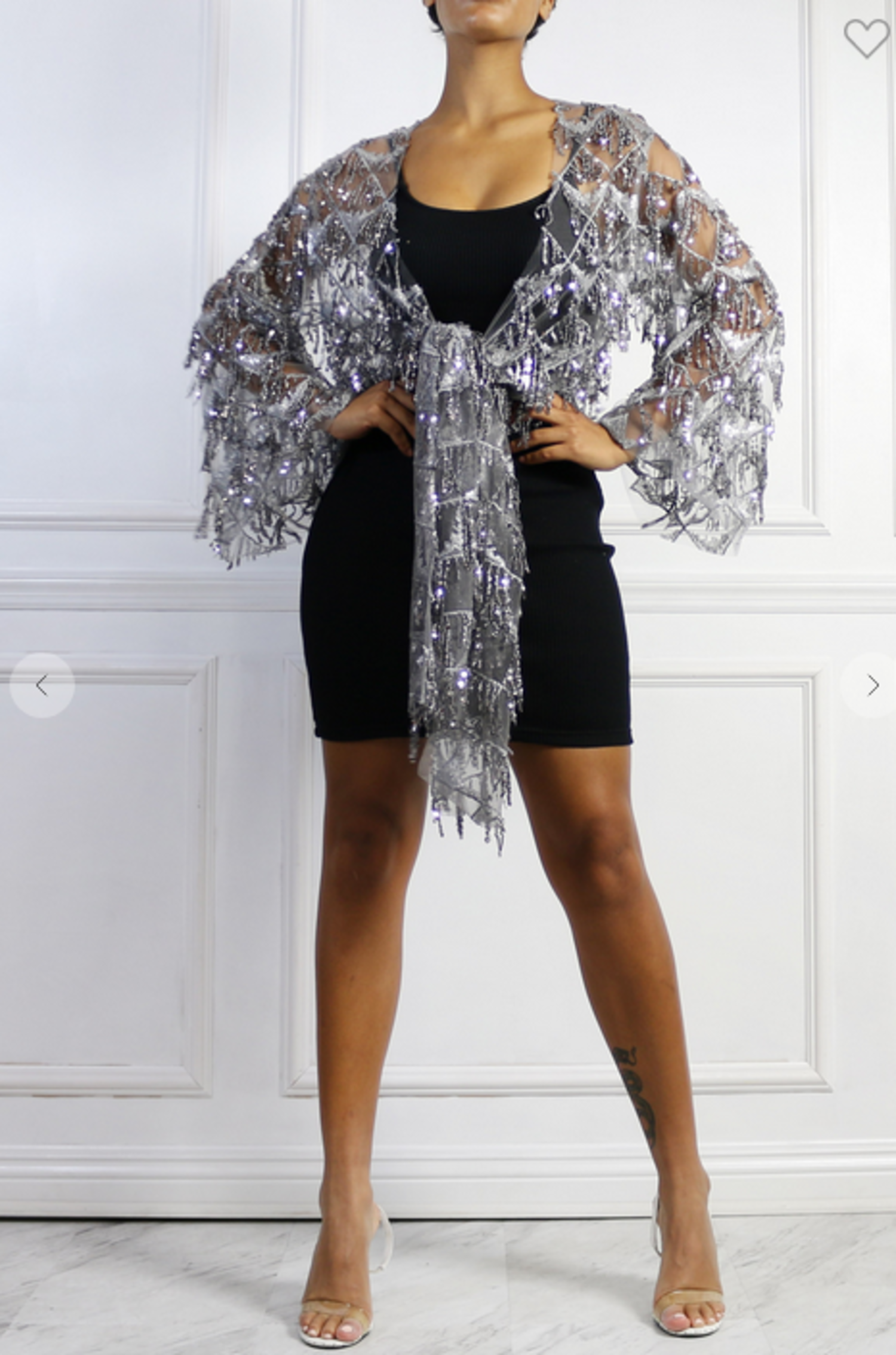 Sequin Wrap Front Cardigan | No Rules 