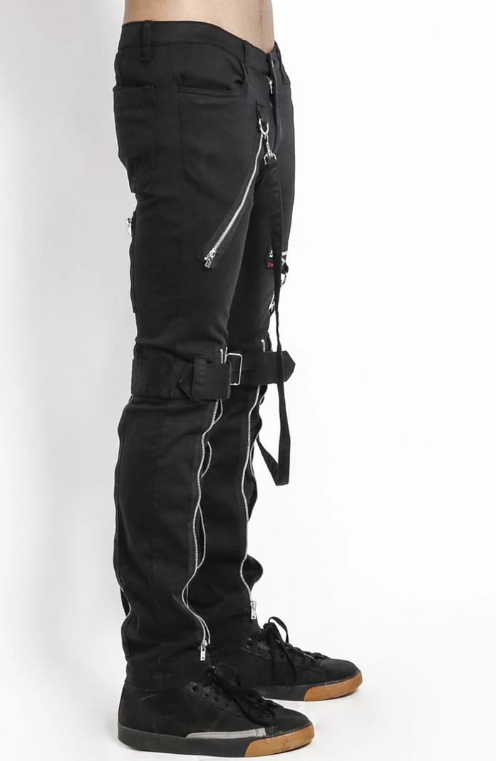 Tripp Straight-Leg Bondage Pants Black 