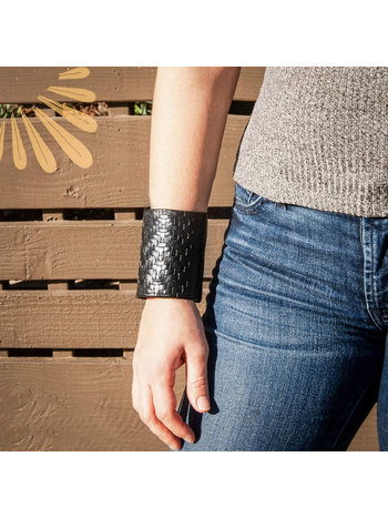 SoFree Creations Wrist Wallet - Black Vegan Leather