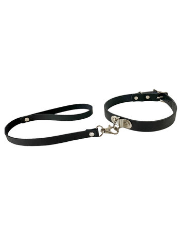 Leather Choker with Leash