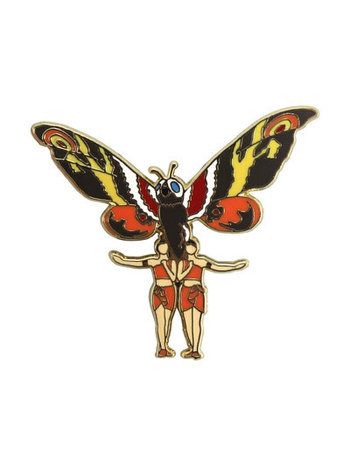 BxE Buttons X StaciaMade Mothra and the Twins Enamel Pin