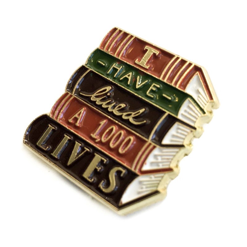 "I Have Lived A Thousand Lives" Book Enamel Pin