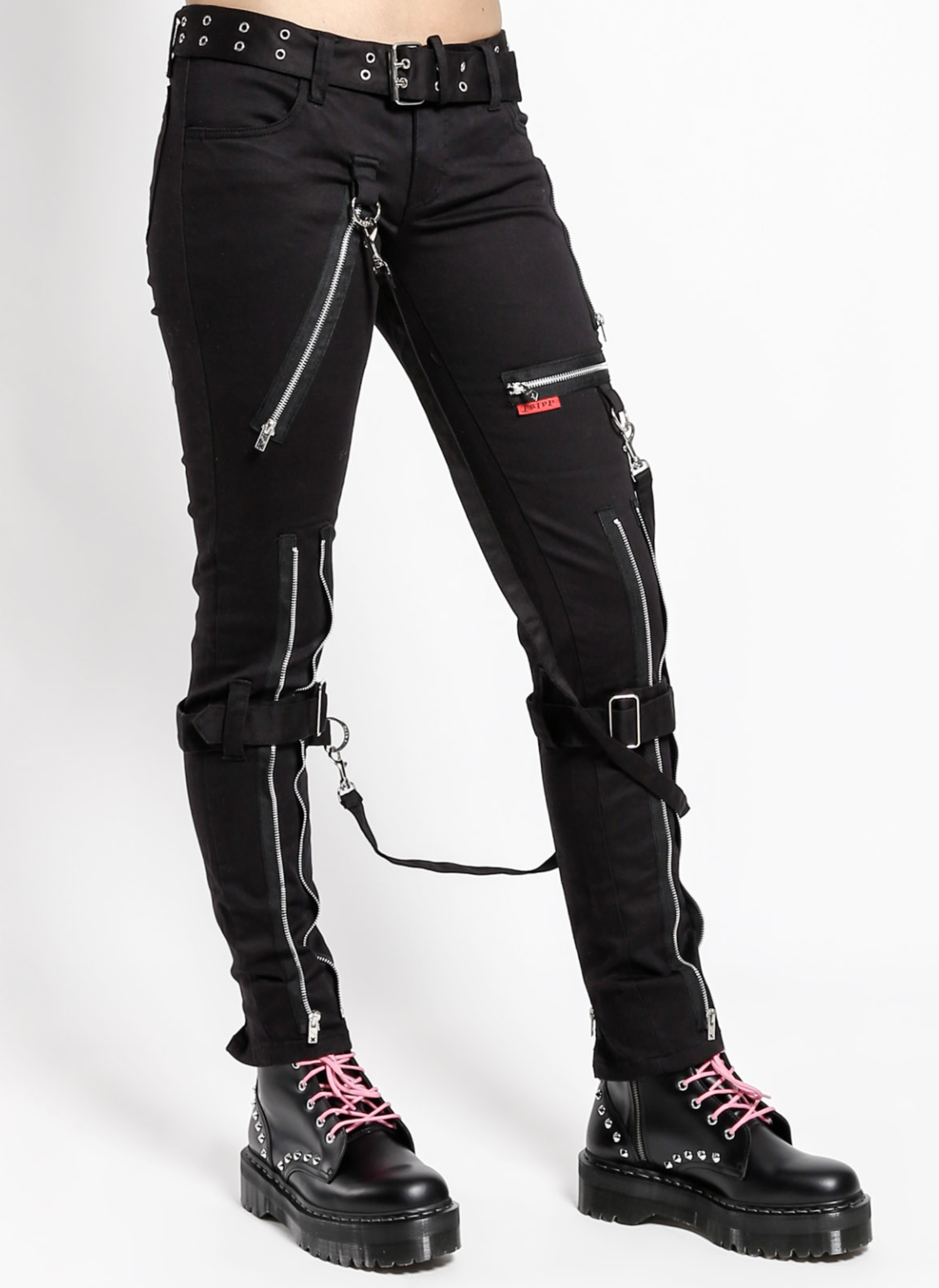 X-girl INSIDE OUT BONDAGE PANTS ブラック X-girl（エックスガール）の「INSIDE OUT BONDAGE PANTS（その他