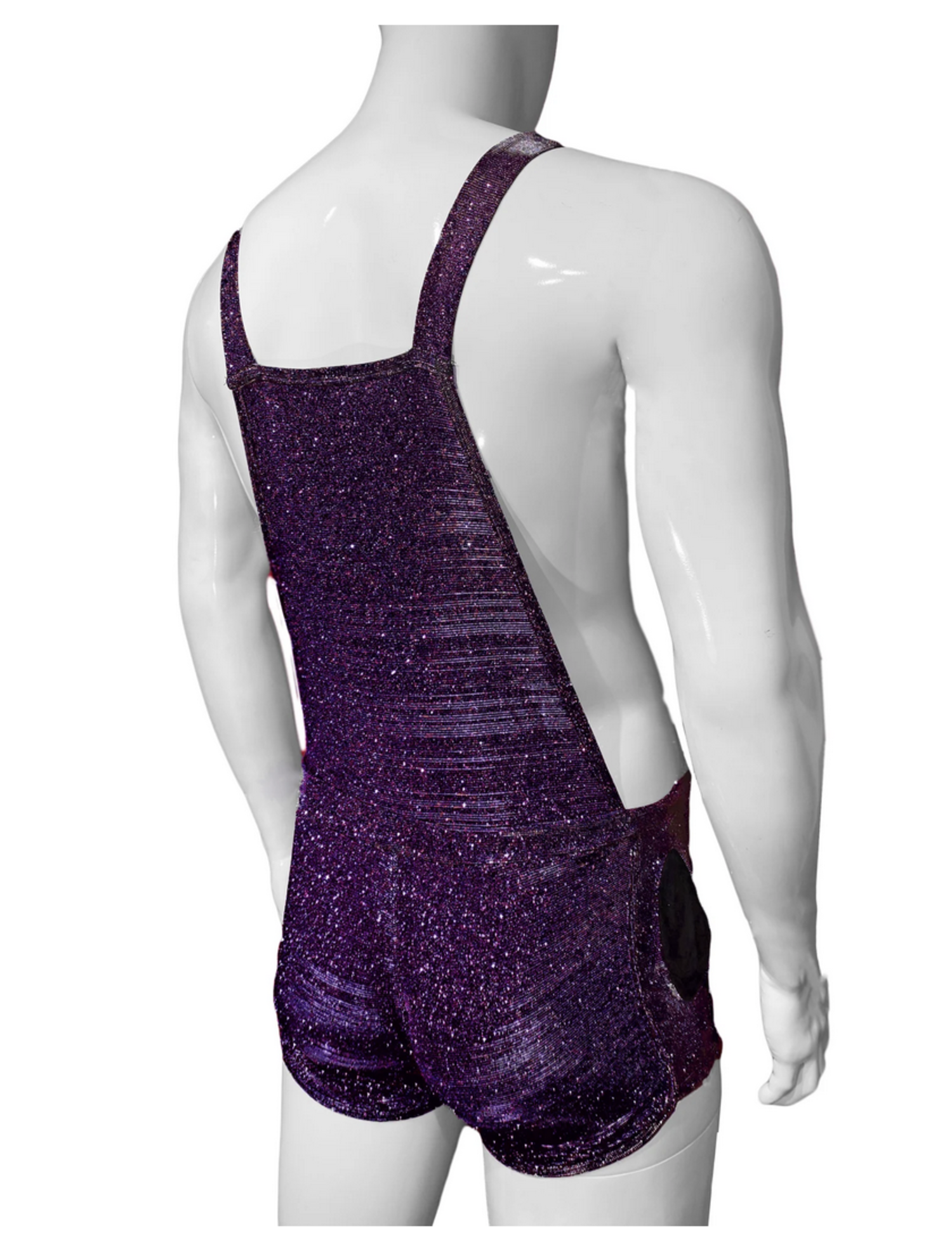Purple overall shorts deals