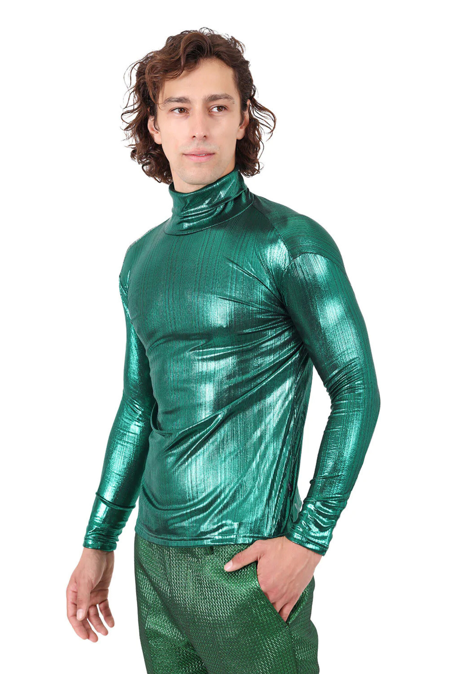 Metallic turtleneck clearance