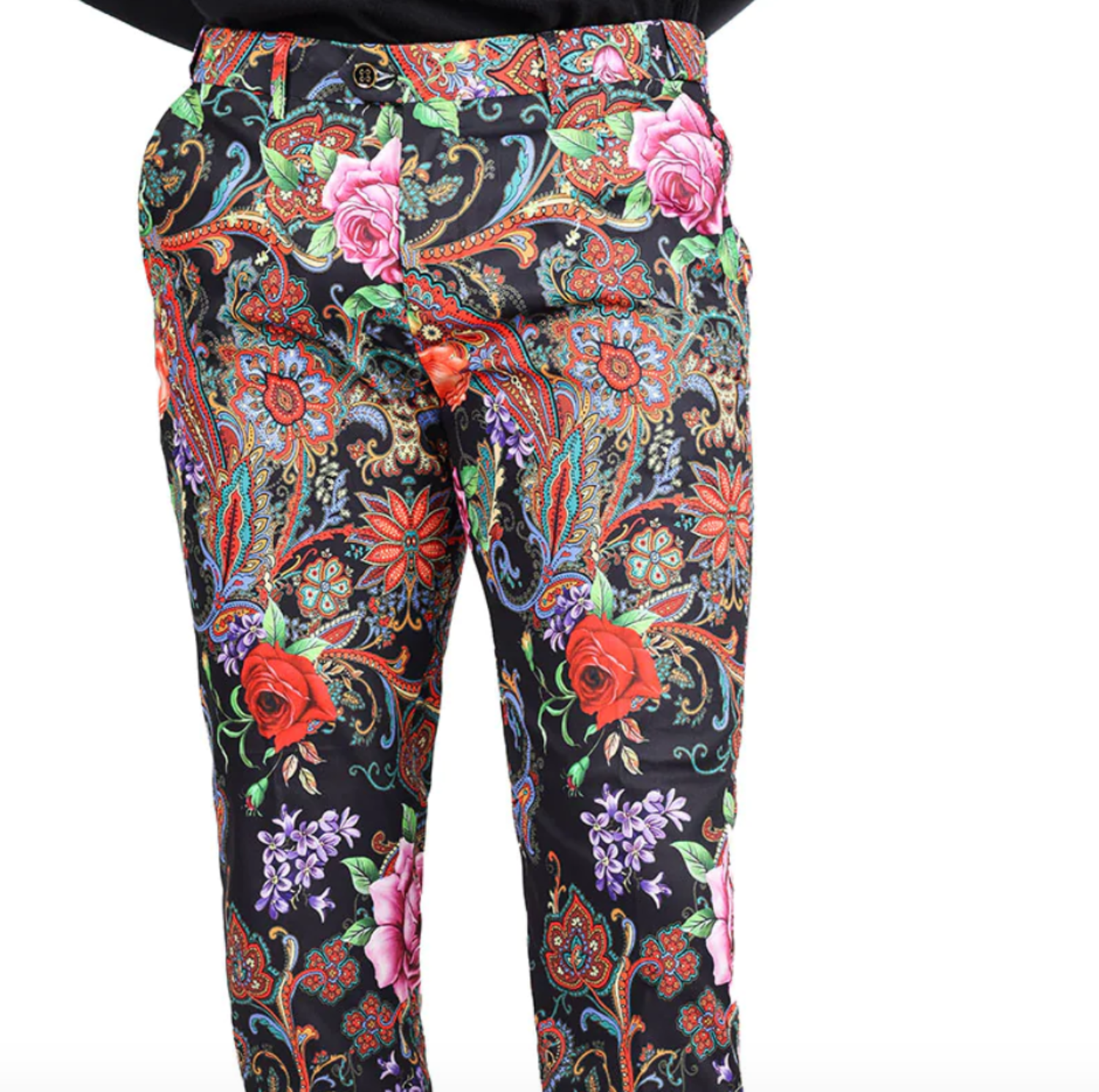 Mens Vintage Floral Casual Harem Thai Trousers Ethnic Yoga Beach Tapered  Pants | eBay