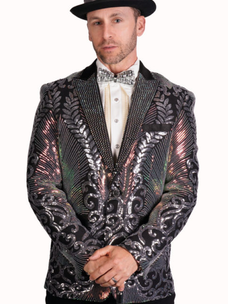 Silver Art Deco Sequin Blazer