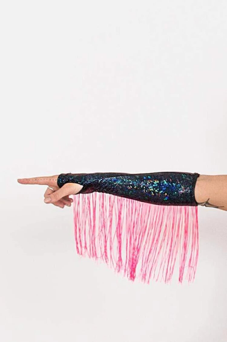 Holographic Fringe Gloves
