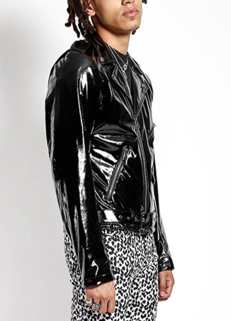 PVC Mens Moto Jacket