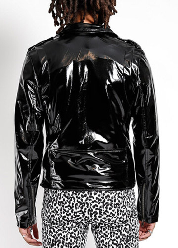 PVC Mens Moto Jacket