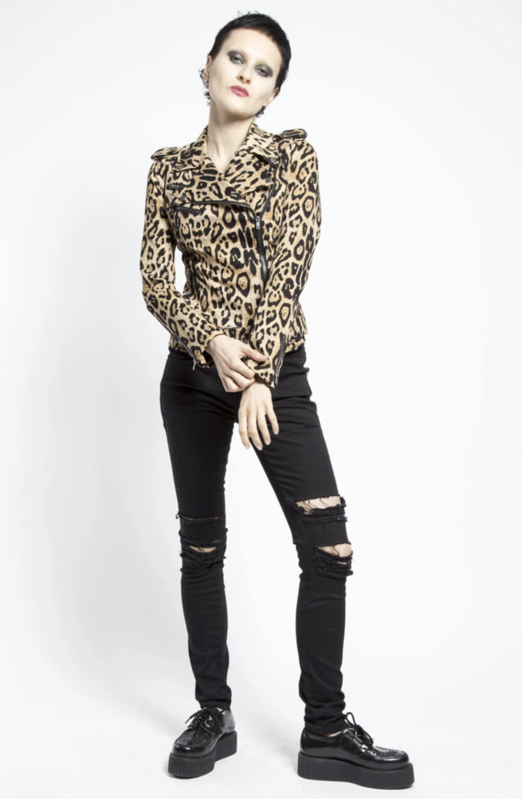 Wild Child Moto Jacket Leopard