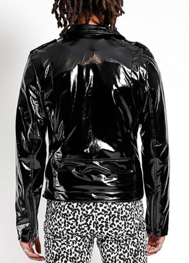 PVC Mens Moto Jacket