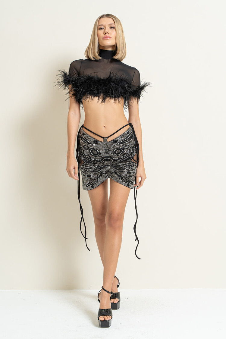 Embellished Butterfly Skirt