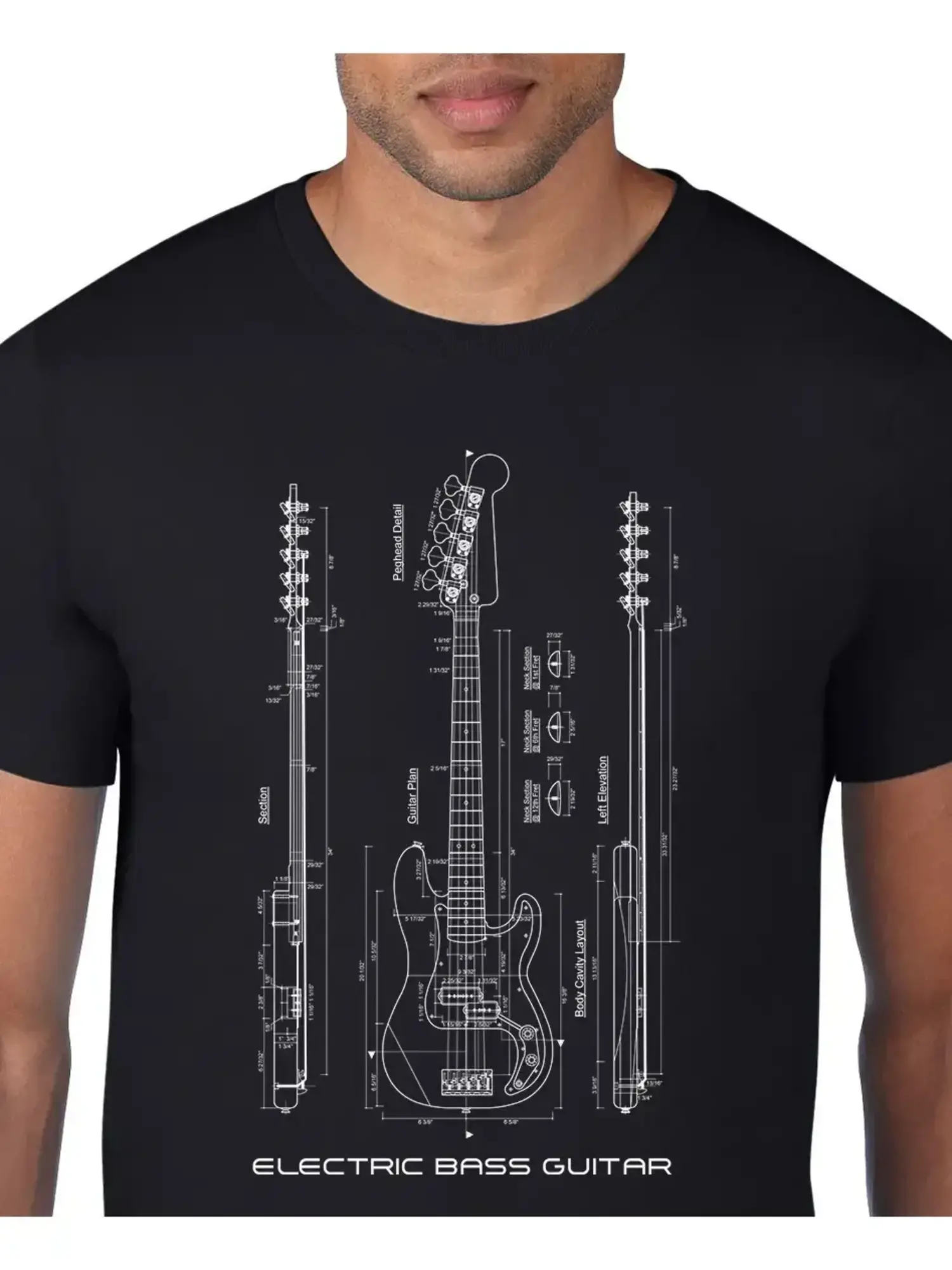 Black Bass Guitar Shirt  No Rules Fashion - No Rules Fashion