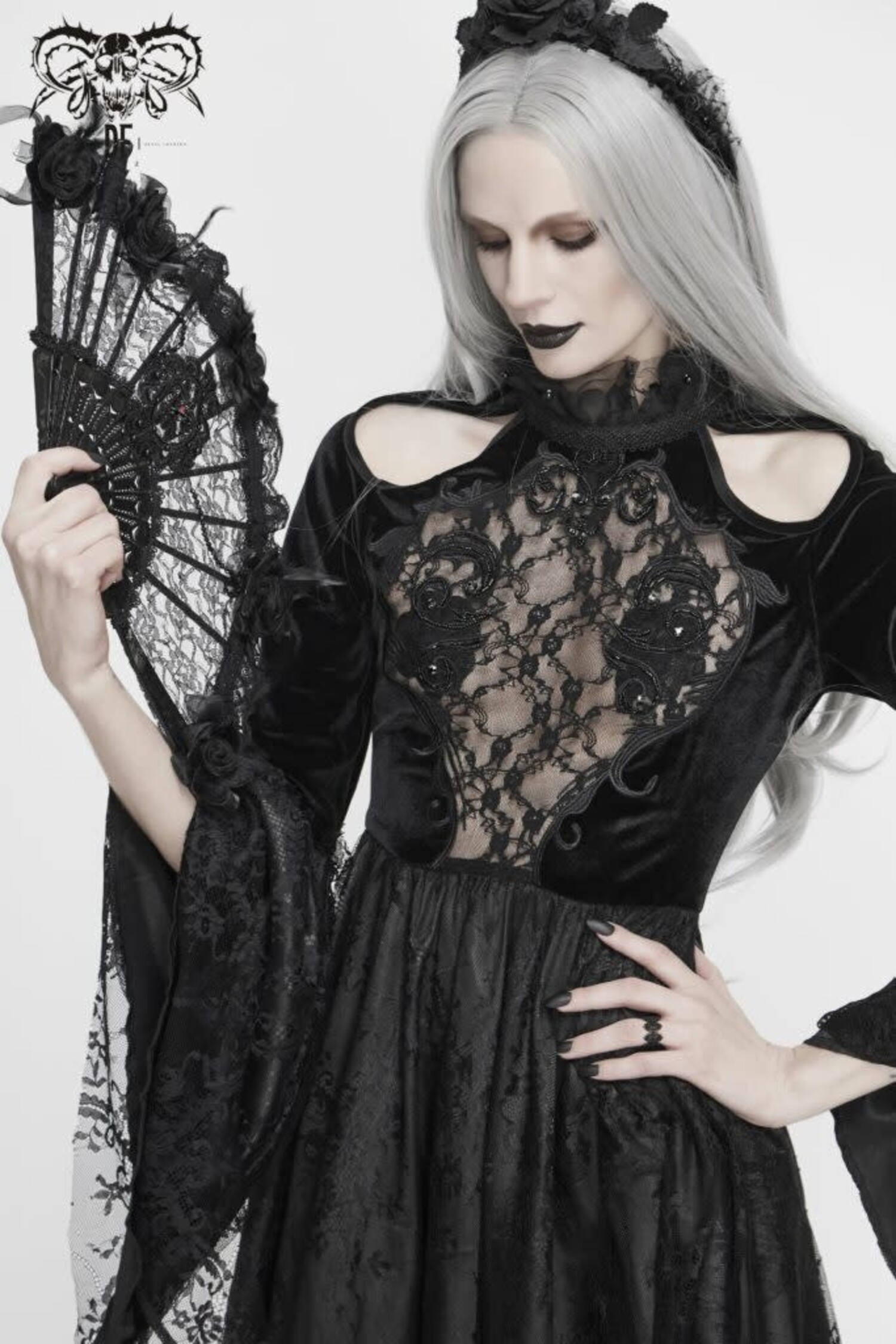 Hendrie Lace Mini Dress Black