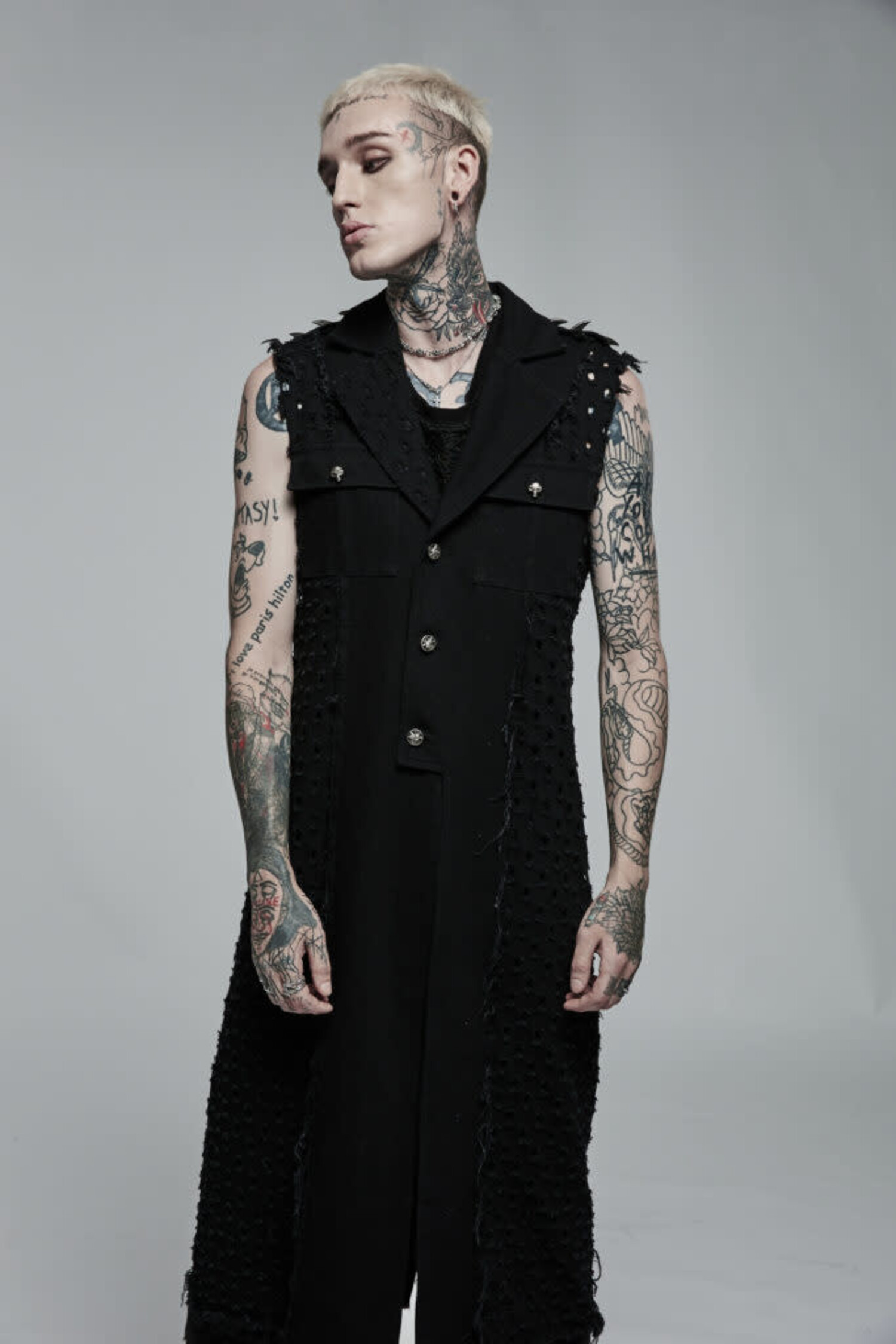 Punk Old Medium Length Vest | No Rules - No Rules Fashion Punk Old Medium Length Vest | No Rules - No Rules Fashion