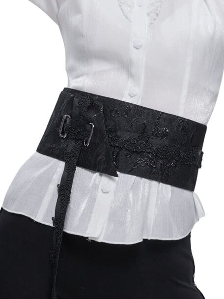 Black Patent Corset Belt Cincher  No Rules Fashion - No Rules Fashion