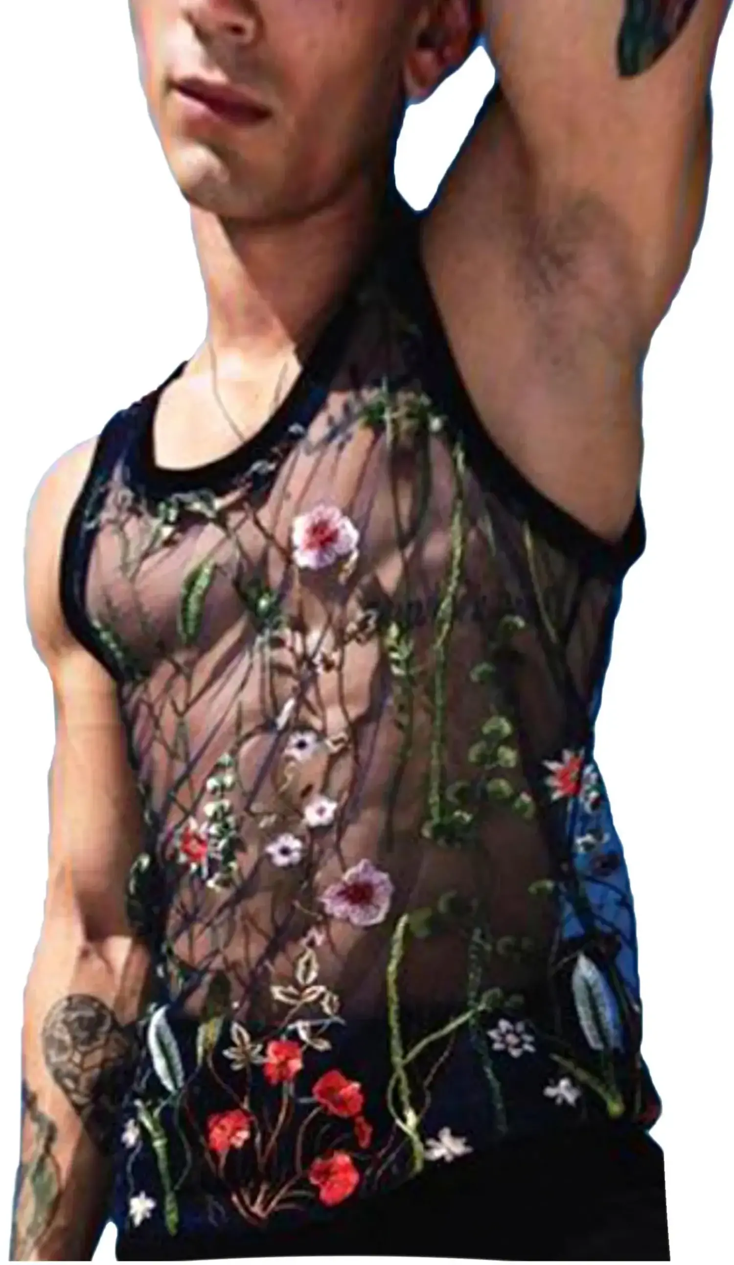 New York Mets FOCO Floral Reversible Mesh Tank Top - Royal