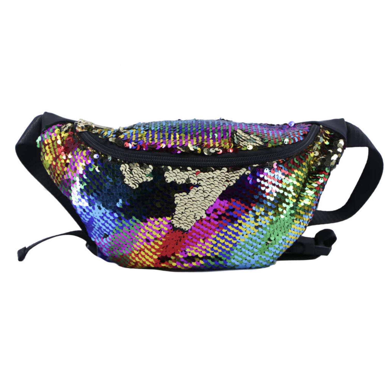 Sequin Waist Belt Bag Double Colour Pouch Mermaid Festival Fanny Pack Bum  Bag