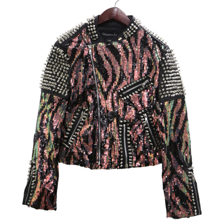 Studded Jacket w/ Sequins