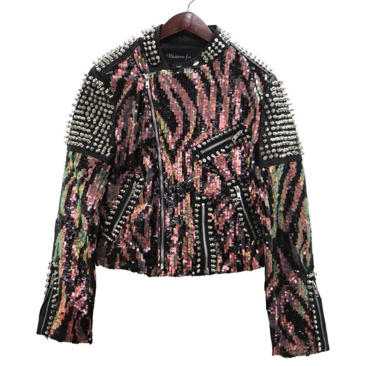 Studded Jacket w/ Sequins