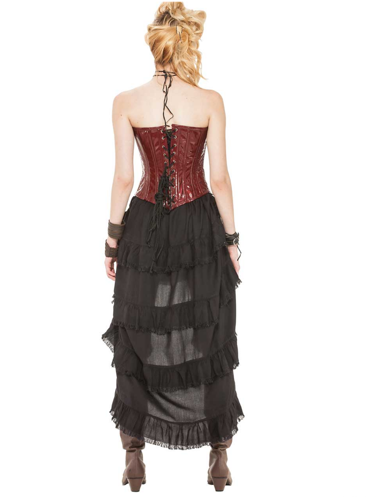 Steampunk Skirt With Shredded Raw Edges