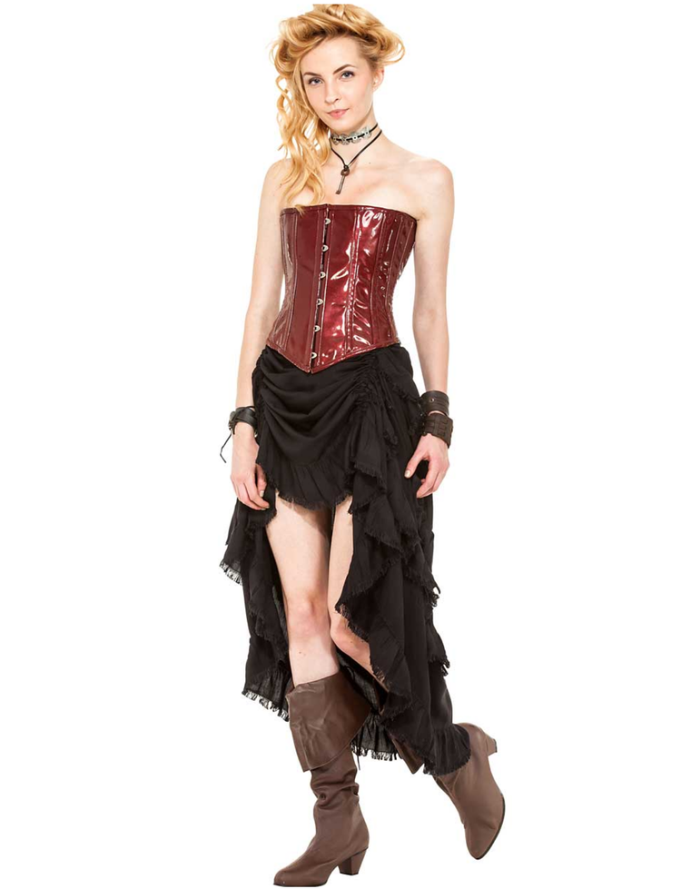 Steampunk Showgirl Skirt With Shredded Raw Edges