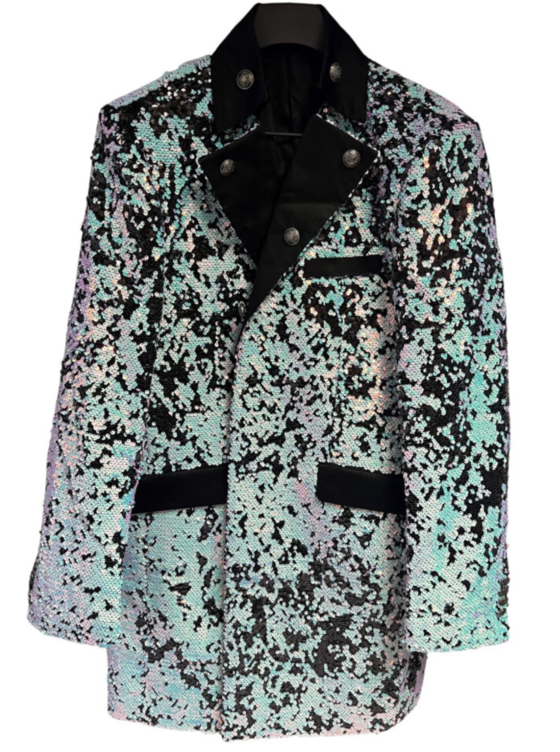 Silver Sequin Bomber Jacket | No Rules Fashion