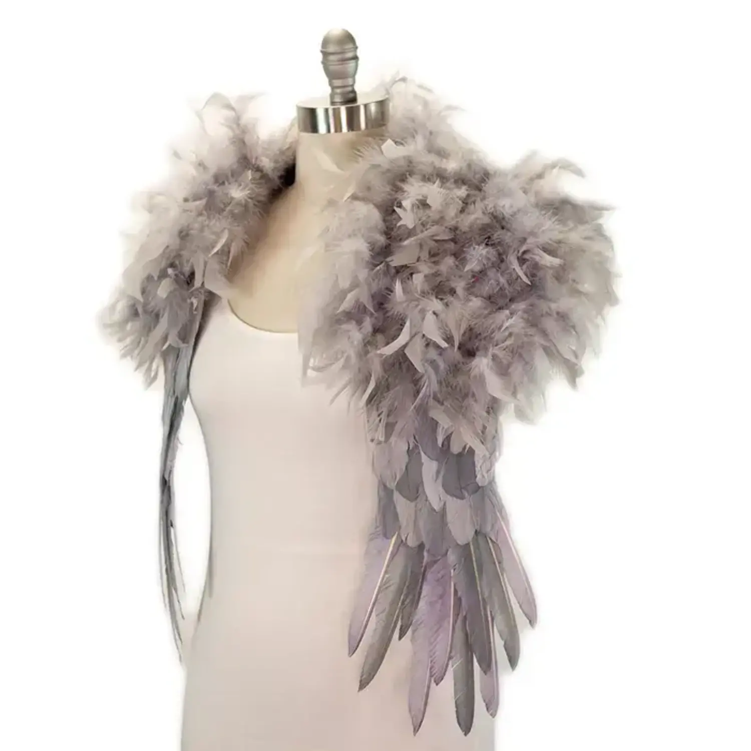  CRASHOT Feather Shoulder Pieces - Feather Shrug Epaulettes  Shoulder Carnival Costume Mardi Gras Accessories for Women (Purple) :  Clothing, Shoes & Jewelry
