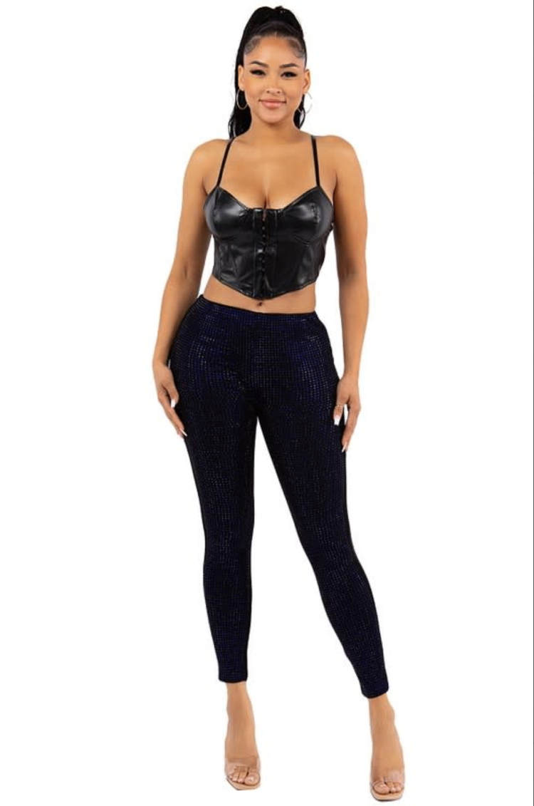 Rhinestone Studded Leggings