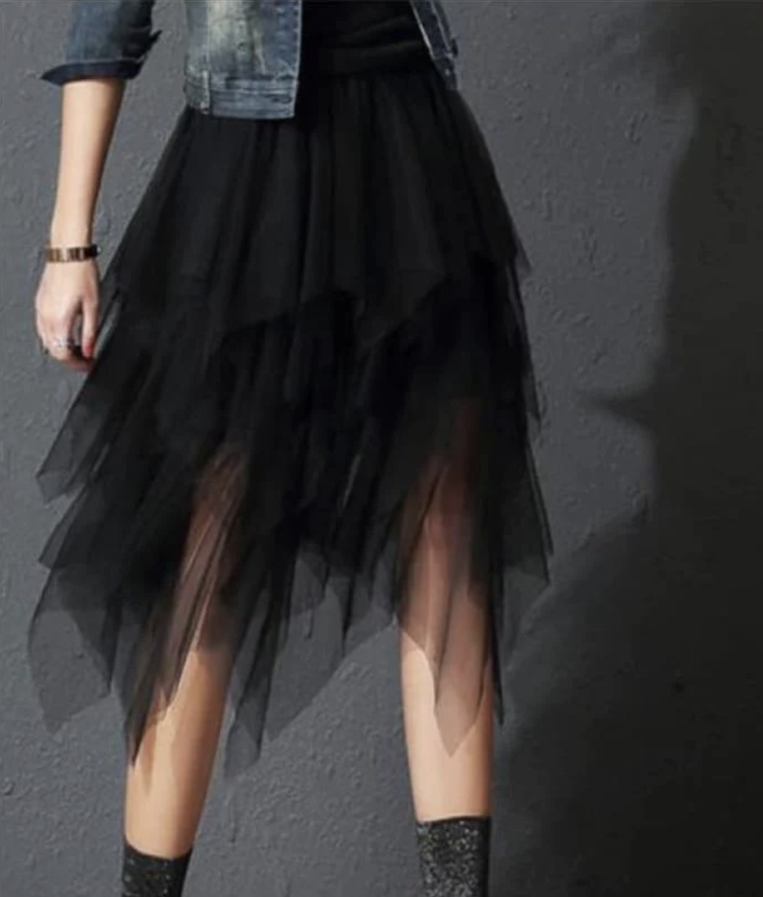 Black Tulle Handkercheif Hem Skirt No Rules No Rules Fashion