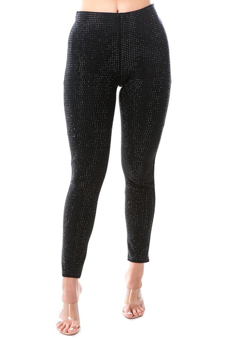 Rhinestone Studded Leggings