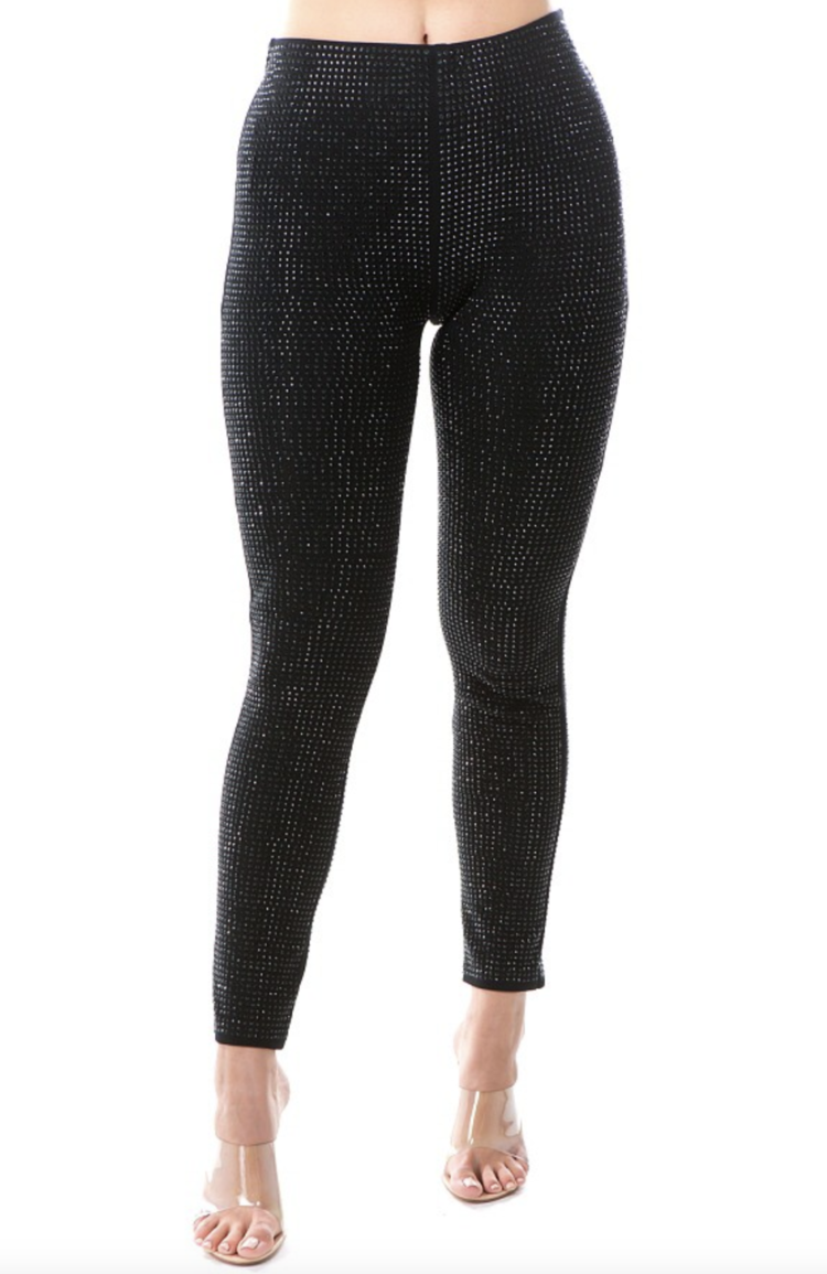 Rhinestone Studded Leggings