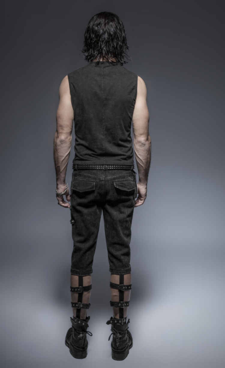 Gray Front Strap Vest