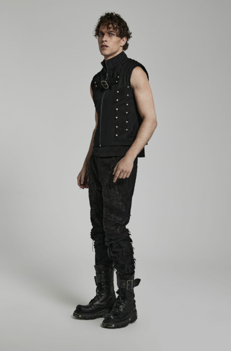 Doomsday Punk Suede Rivet Vest