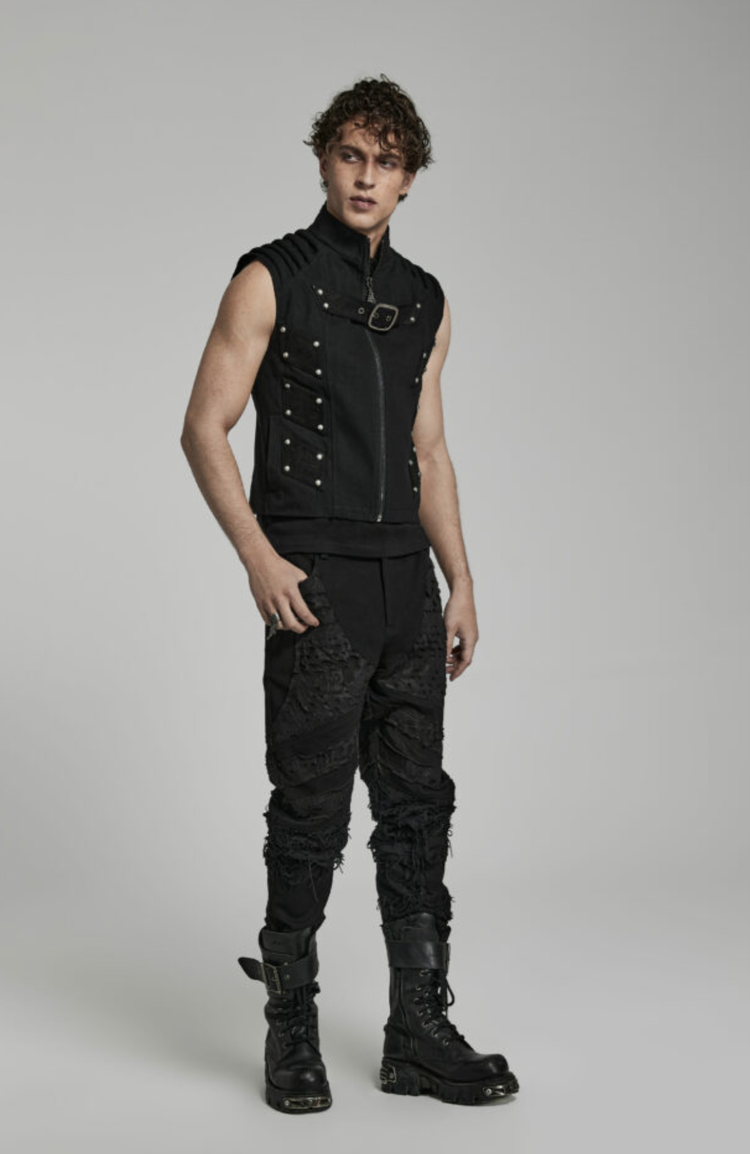 Doomsday Punk Suede Rivet Vest