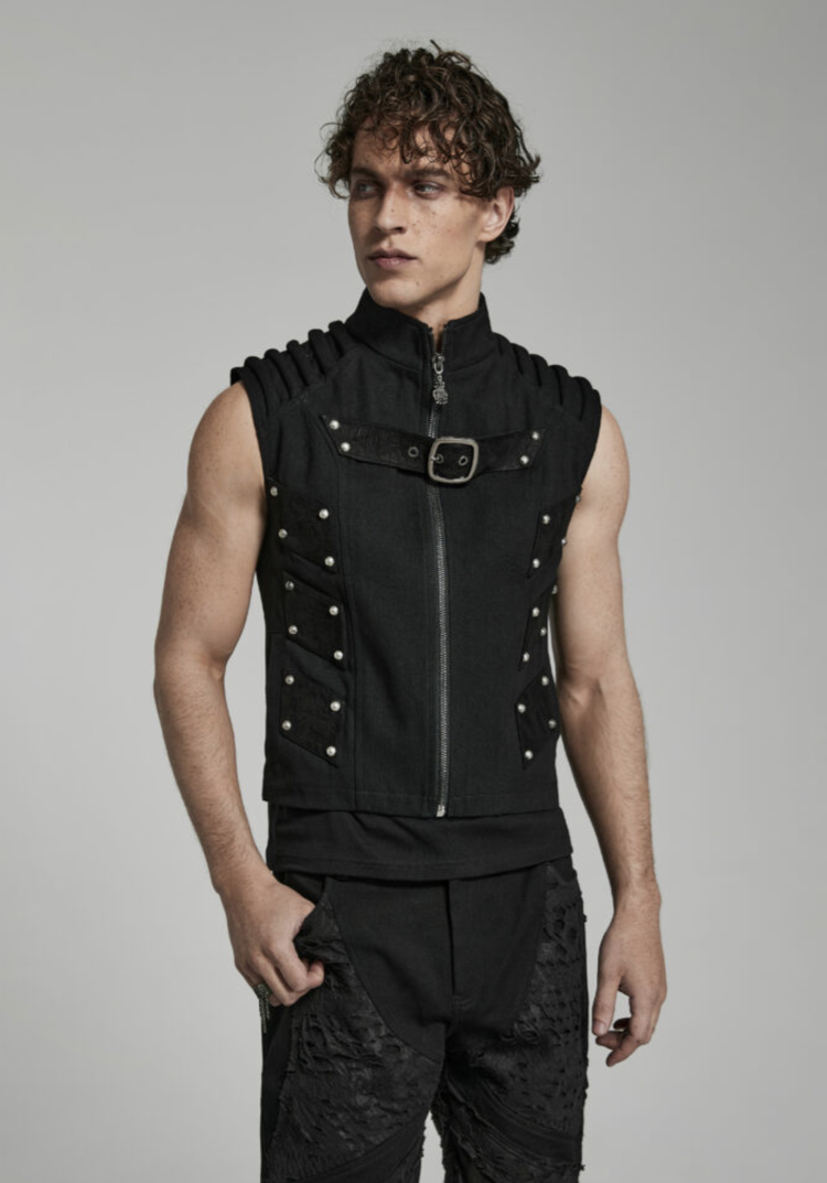 Doomsday Punk Suede Rivet Vest