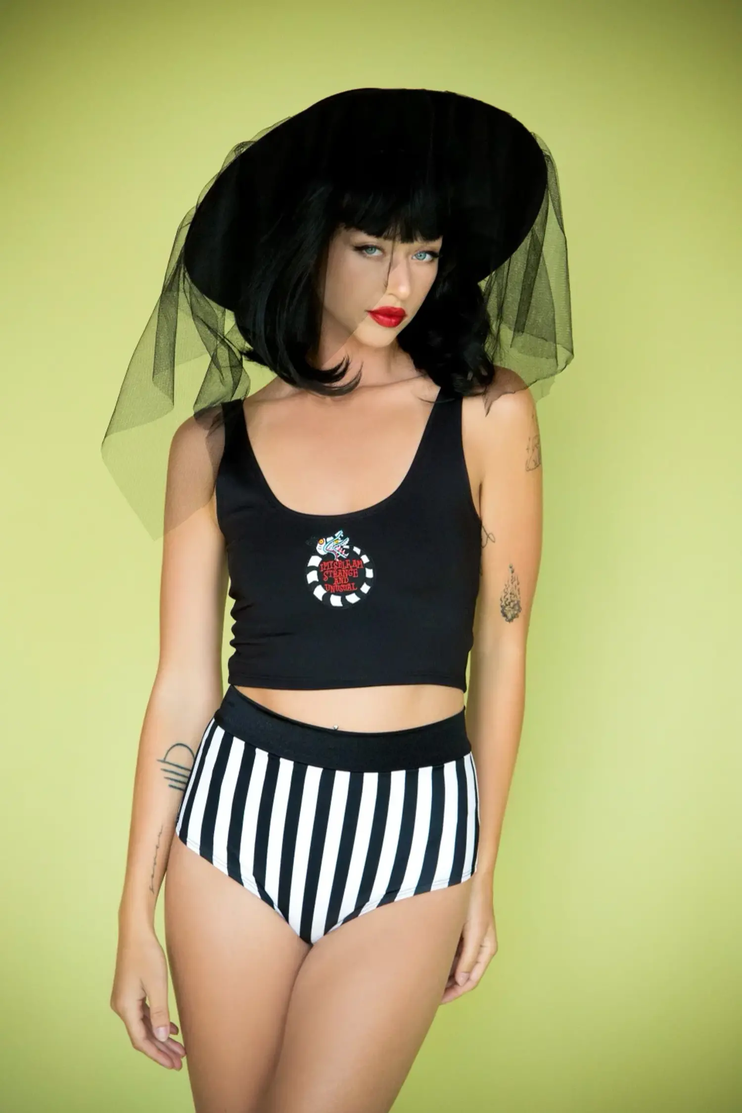 Black and White Stripe High Waist Pinup Shorts No Rules No Rules Fashion