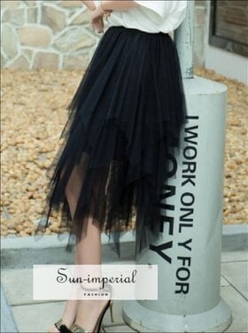Wedding Planning Women's Black Long Maxi Tulle Skirt Special