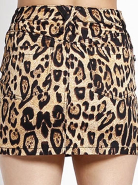 Tripp NYC Zipper Skirt in Leopard 